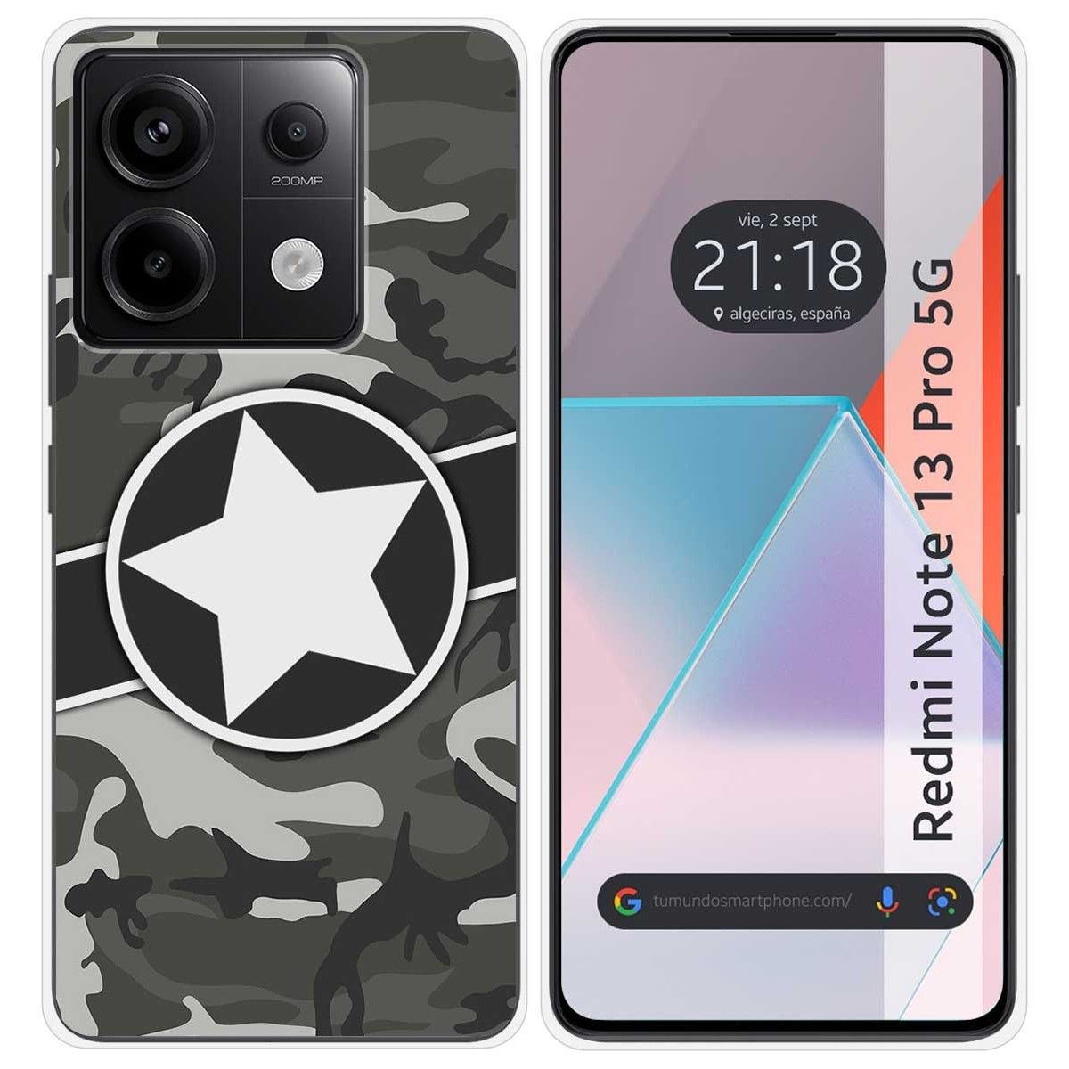 Funda Silicona para Xiaomi Redmi Note 13 Pro 5G diseño Camuflaje 02 Dibujos