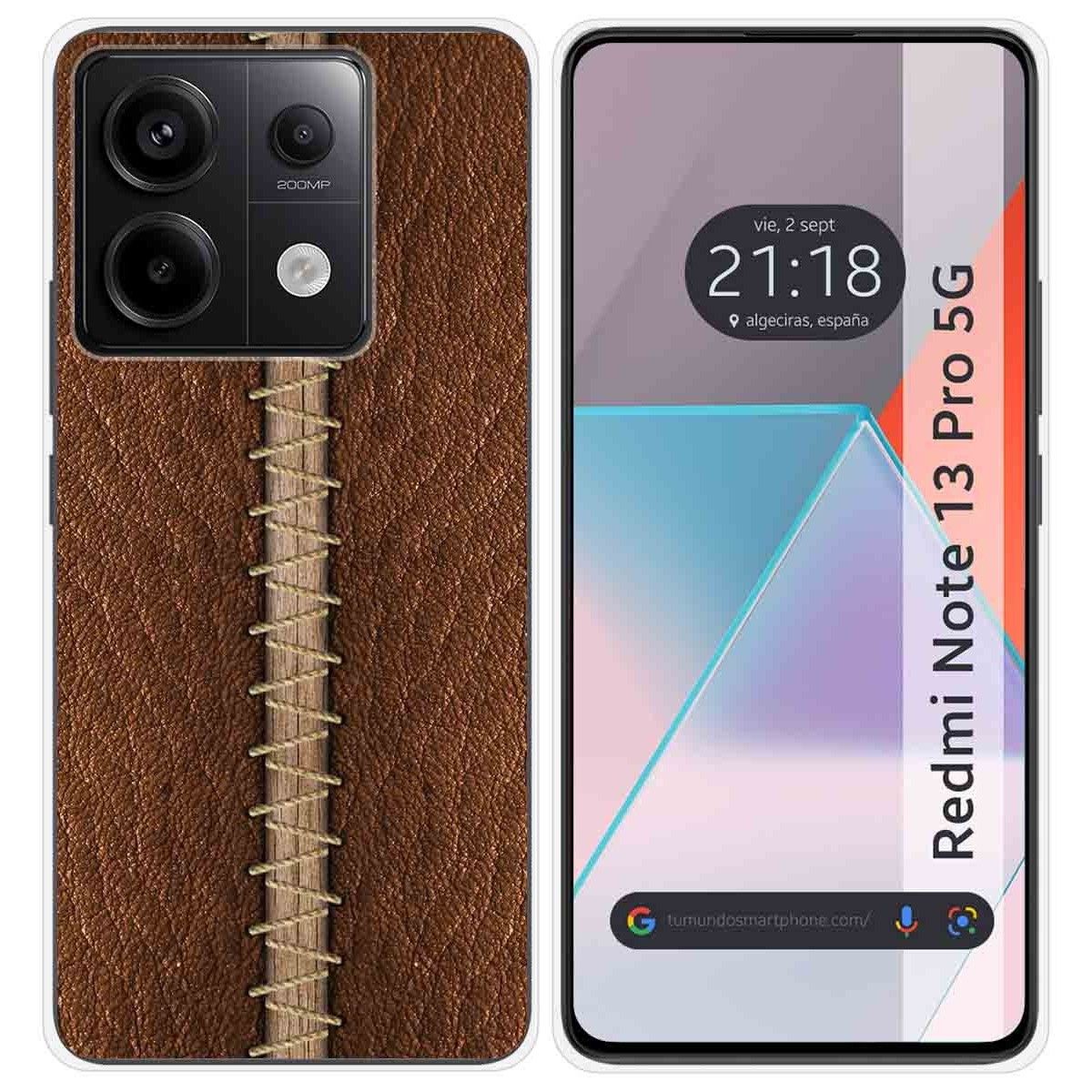 Funda Silicona para Xiaomi Redmi Note 13 Pro 5G diseño Cuero 01 Dibujos