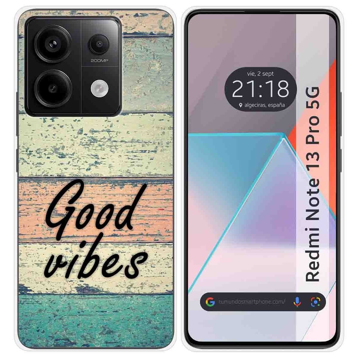 Funda Silicona para Xiaomi Redmi Note 13 Pro 5G diseño Madera 01 Dibujos