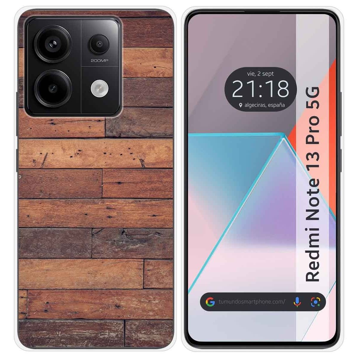 Funda Silicona para Xiaomi Redmi Note 13 Pro 5G diseño Madera 03 Dibujos