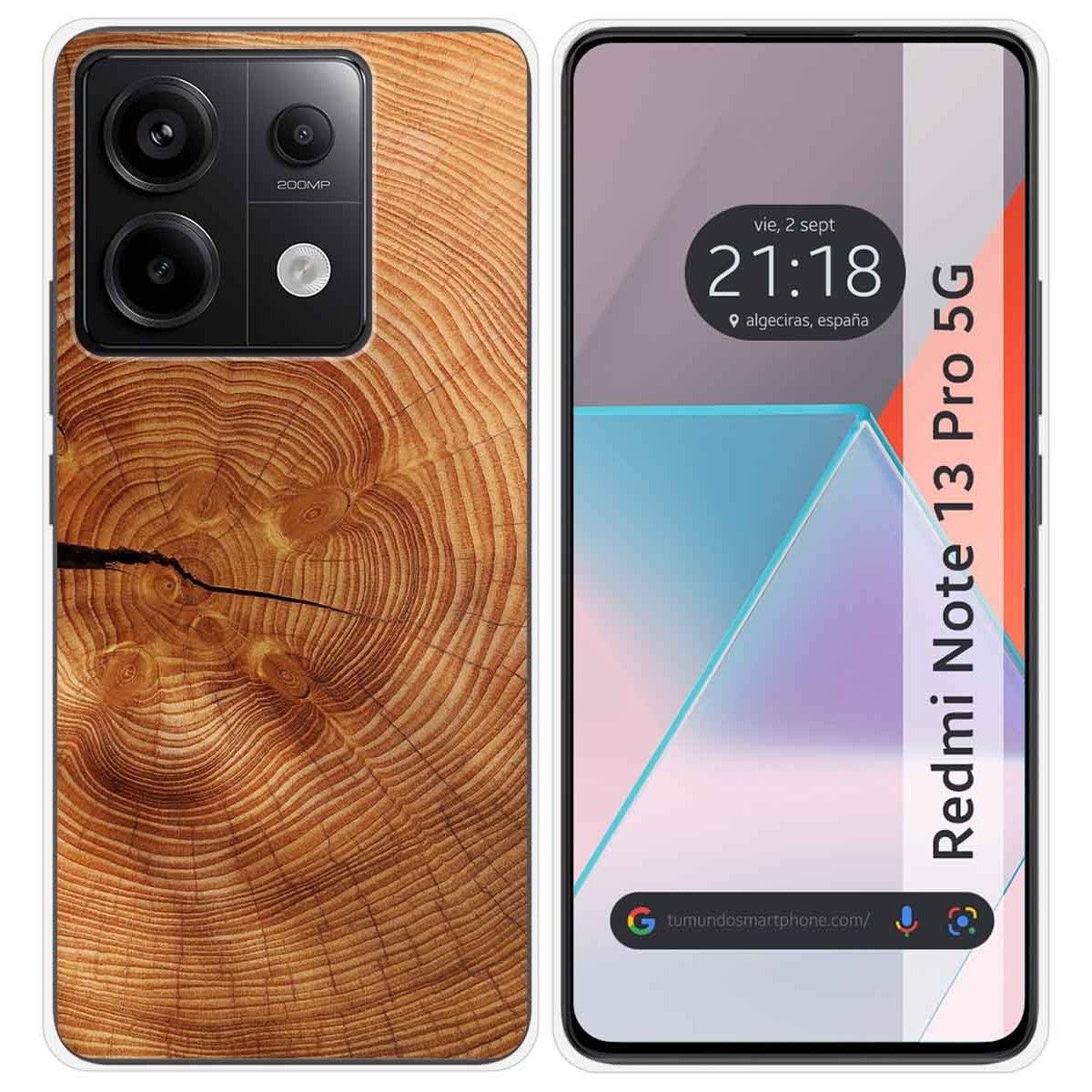 Funda Silicona para Xiaomi Redmi Note 13 Pro 5G diseño Madera 04 Dibujos