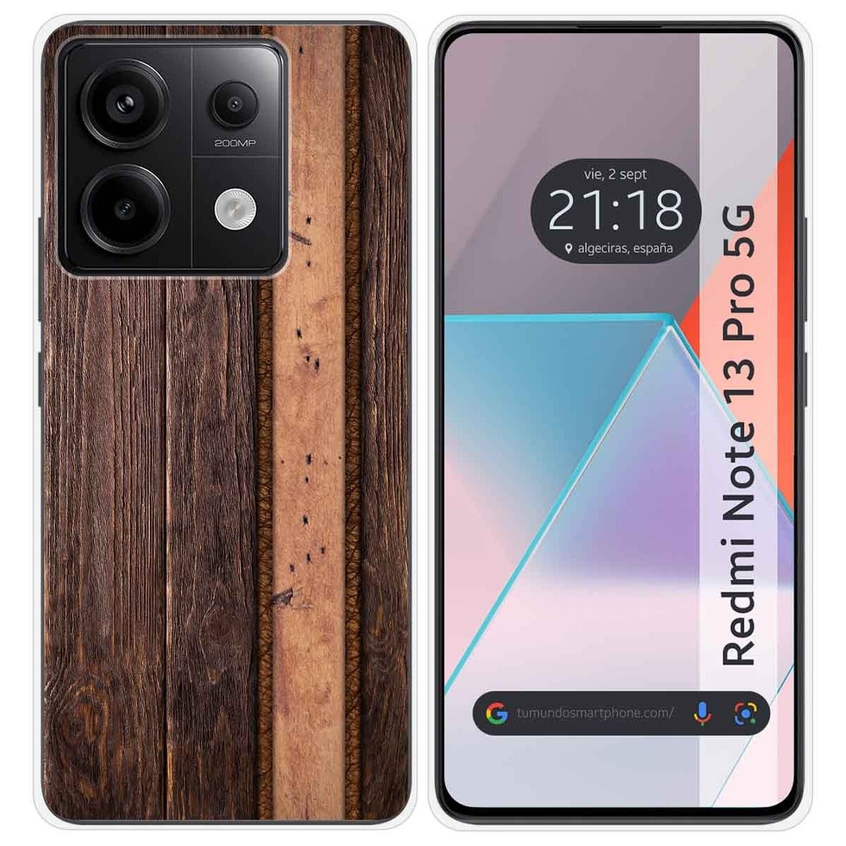 Funda Silicona para Xiaomi Redmi Note 13 Pro 5G diseño Madera 05 Dibujos