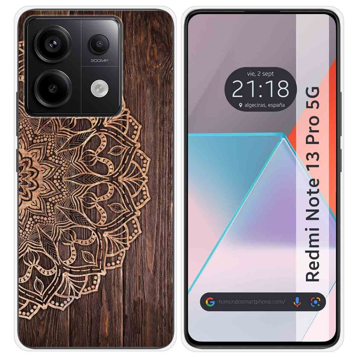 Funda Silicona para Xiaomi Redmi Note 13 Pro 5G diseño Madera 06 Dibujos
