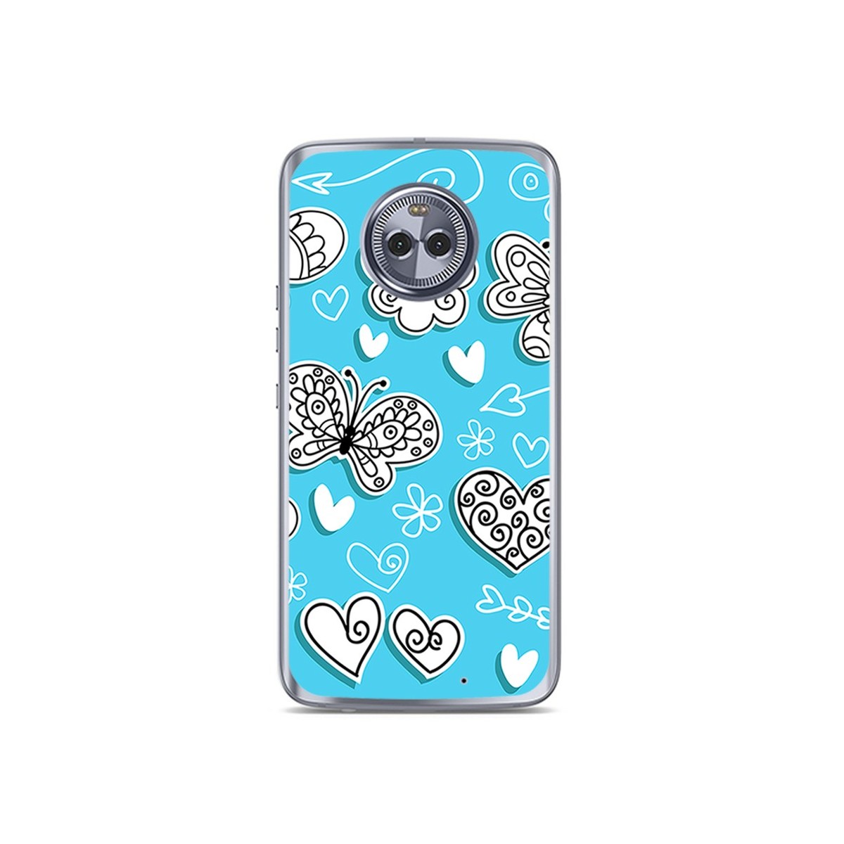 Funda Gel Tpu para Motorola Moto X4 Diseño Mariposas Dibujos