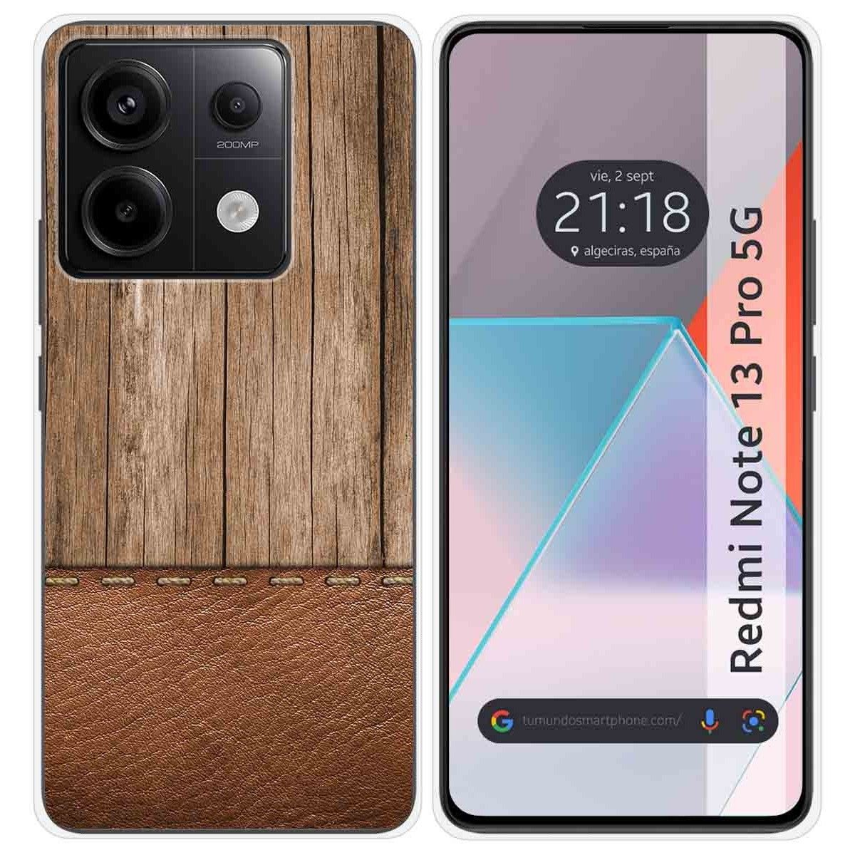 Funda Silicona para Xiaomi Redmi Note 13 Pro 5G diseño Madera 09 Dibujos