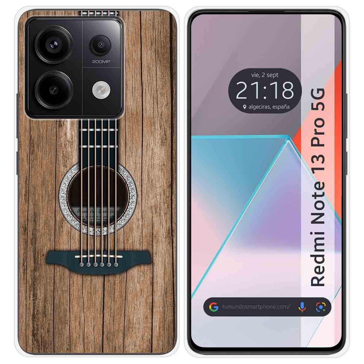 Funda Silicona para Xiaomi Redmi Note 13 Pro 5G diseño Madera 11 Dibujos