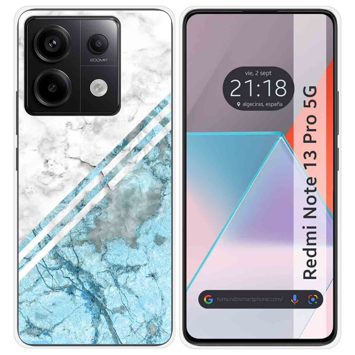 Funda Silicona para Xiaomi Redmi Note 13 Pro 5G diseño Mármol 02 Dibujos