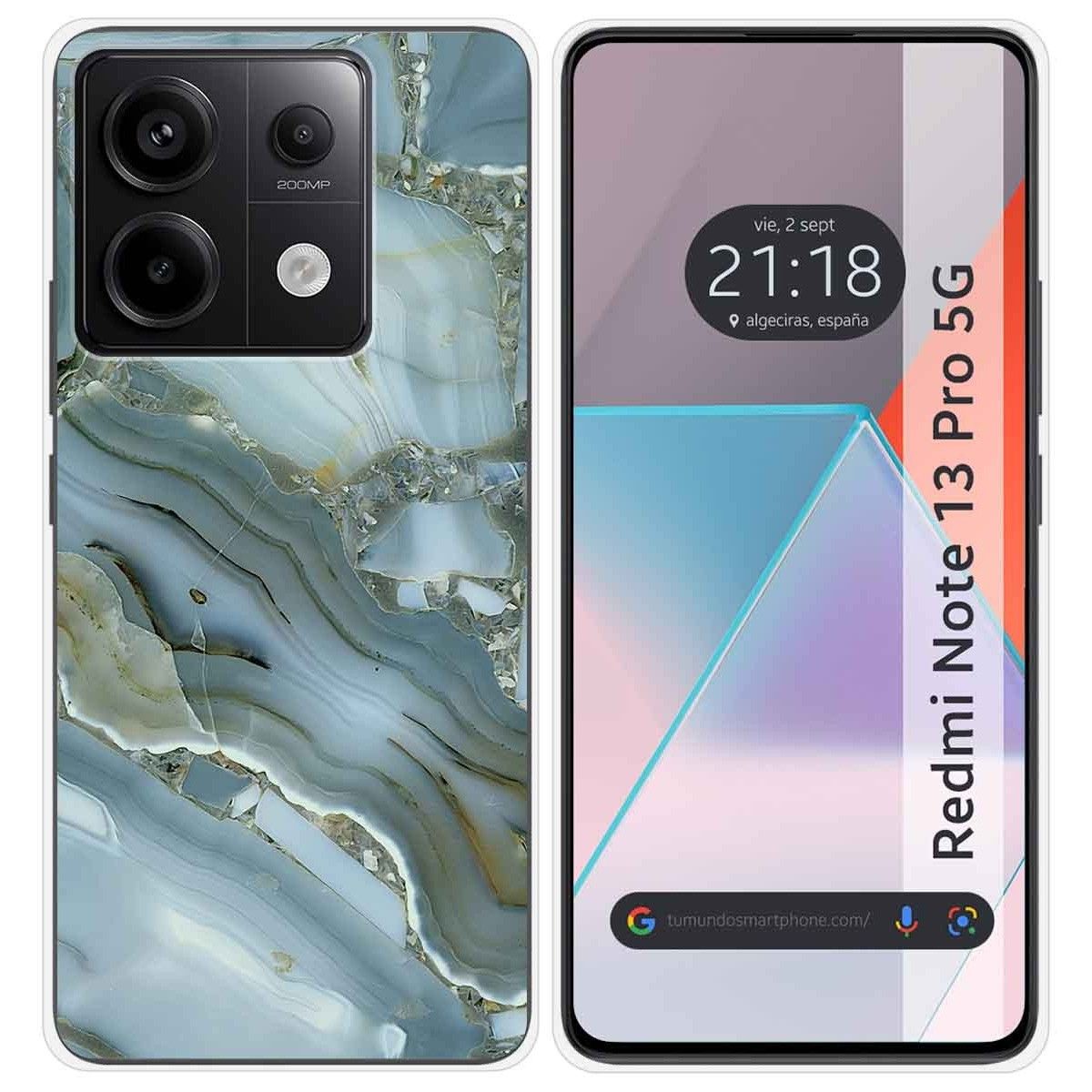 Funda Silicona para Xiaomi Redmi Note 13 Pro 5G diseño Mármol 09 Dibujos