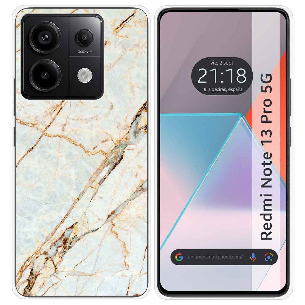 Funda Silicona para Xiaomi Redmi Note 13 Pro 5G diseño Mármol 13 Dibujos