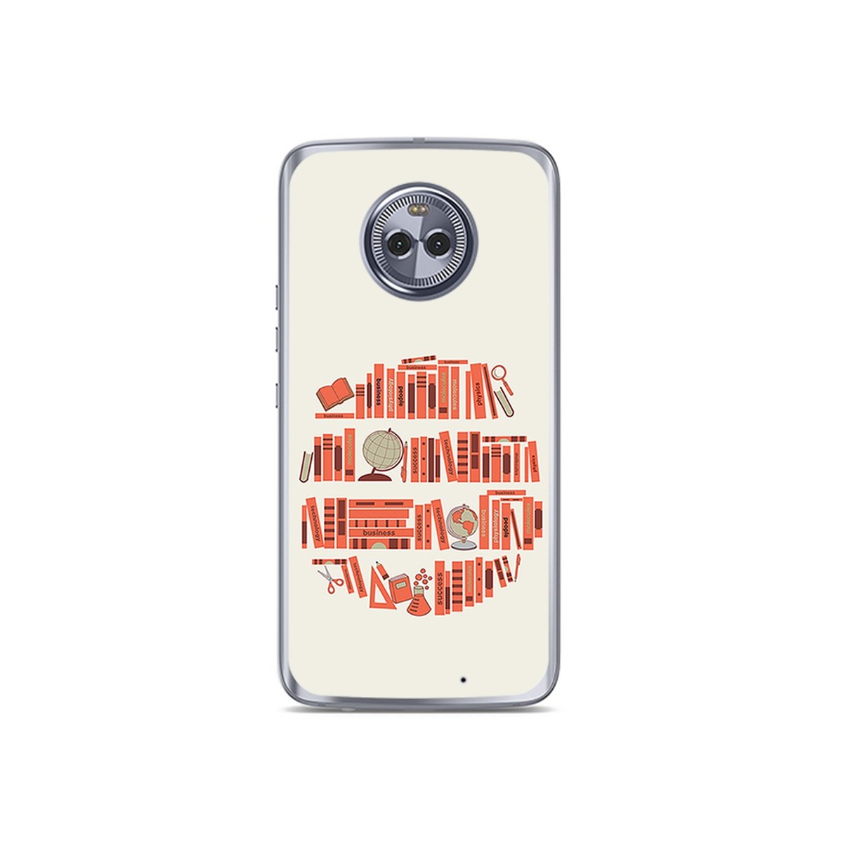 Funda Gel Tpu para Motorola Moto X4 Diseño Mundo Libro Dibujos