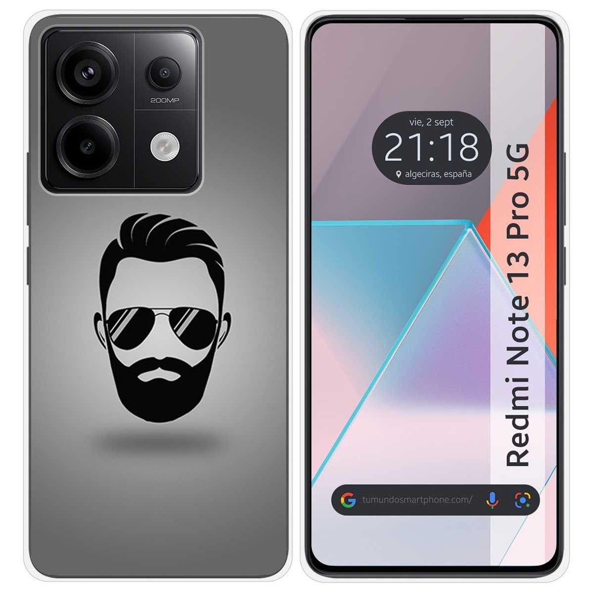 Funda Silicona para Xiaomi Redmi Note 13 Pro 5G diseño Barba Dibujos