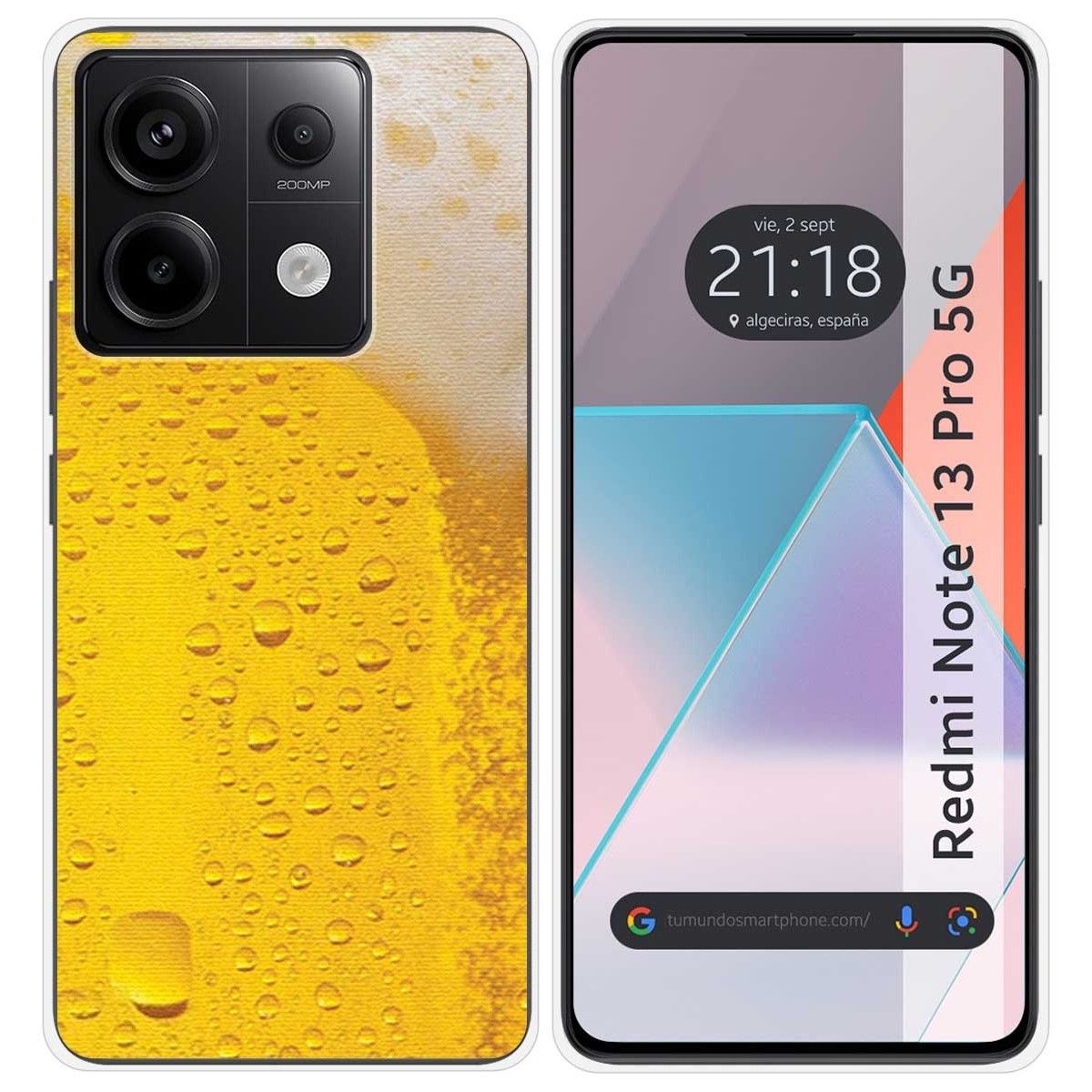 Funda Silicona para Xiaomi Redmi Note 13 Pro 5G diseño Cerveza Dibujos