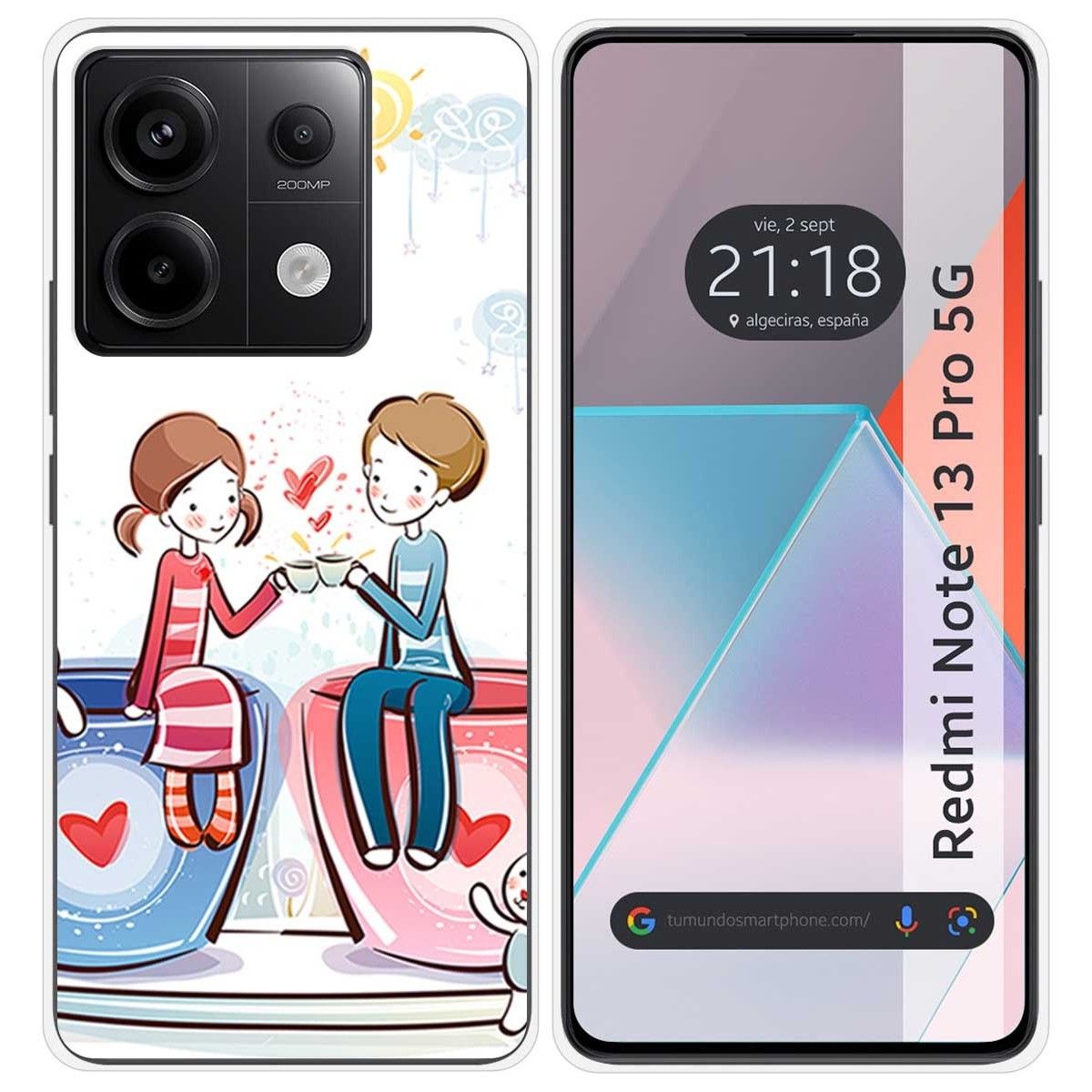 Funda Silicona para Xiaomi Redmi Note 13 Pro 5G diseño Café Dibujos