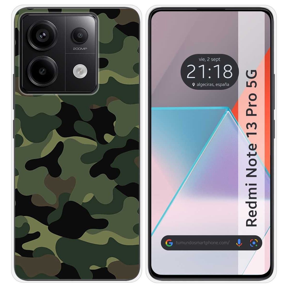 Funda Silicona para Xiaomi Redmi Note 13 Pro 5G diseño Camuflaje Dibujos