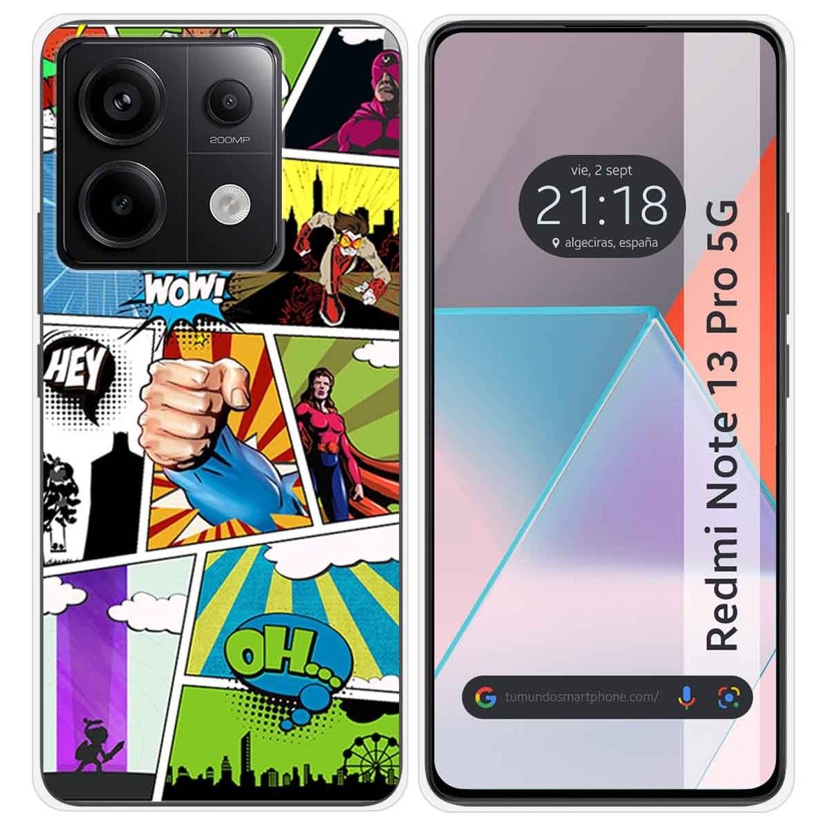 Funda Silicona para Xiaomi Redmi Note 13 Pro 5G diseño Comic Dibujos