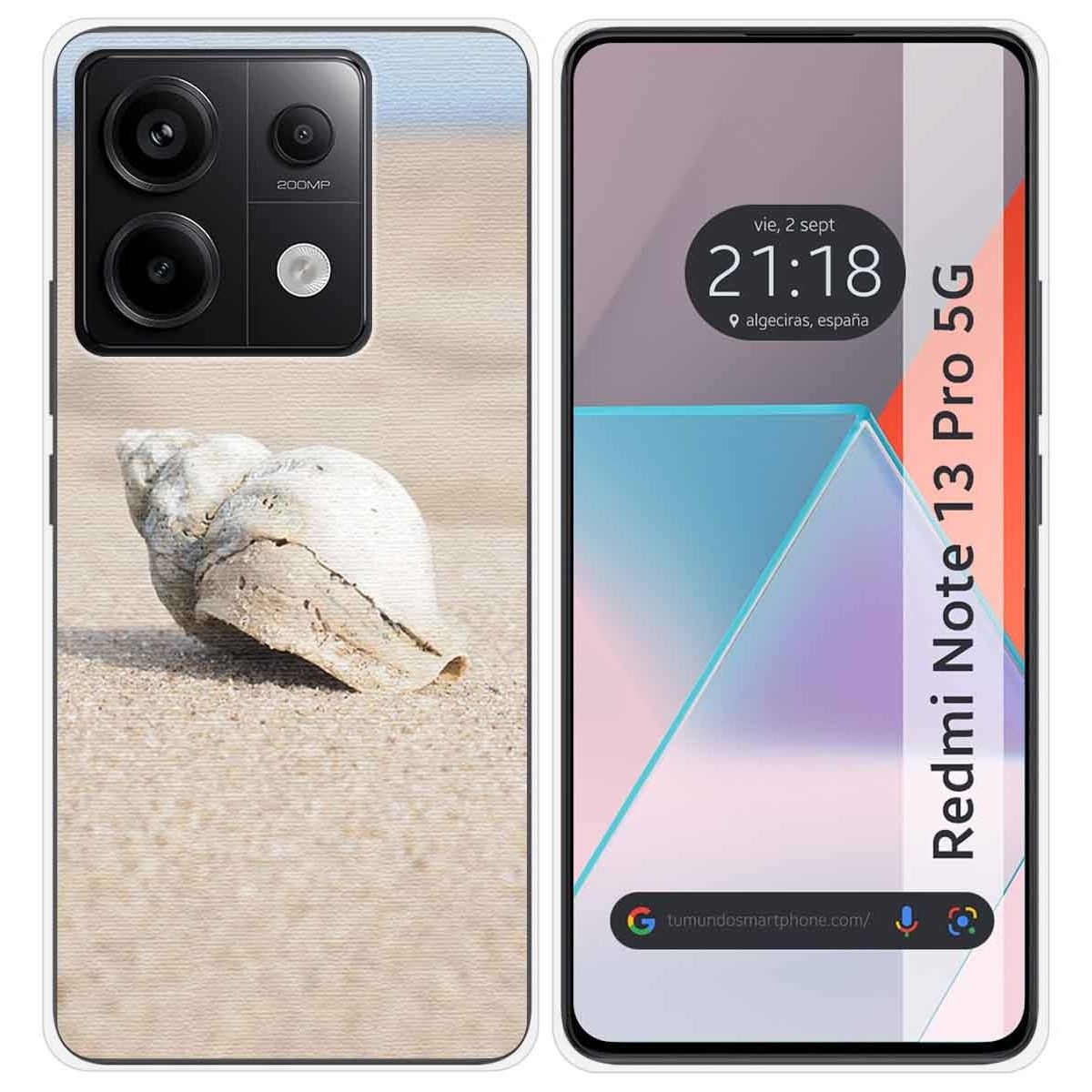 Funda Silicona para Xiaomi Redmi Note 13 Pro 5G diseño Concha Dibujos