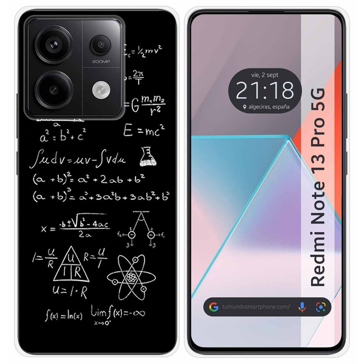 Funda Silicona para Xiaomi Redmi Note 13 Pro 5G diseño Formulas Dibujos