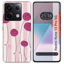 Funda Silicona para Xiaomi Redmi Note 13 Pro 5G diseño Flores Vintage Dibujos