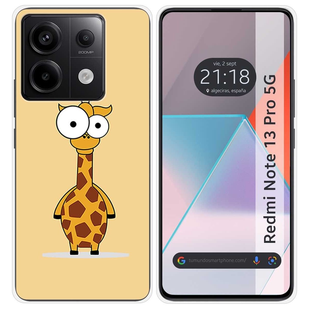 Funda Silicona para Xiaomi Redmi Note 13 Pro 5G diseño Jirafa Dibujos