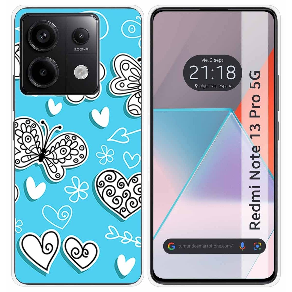 Funda Silicona para Xiaomi Redmi Note 13 Pro 5G diseño Mariposas Dibujos