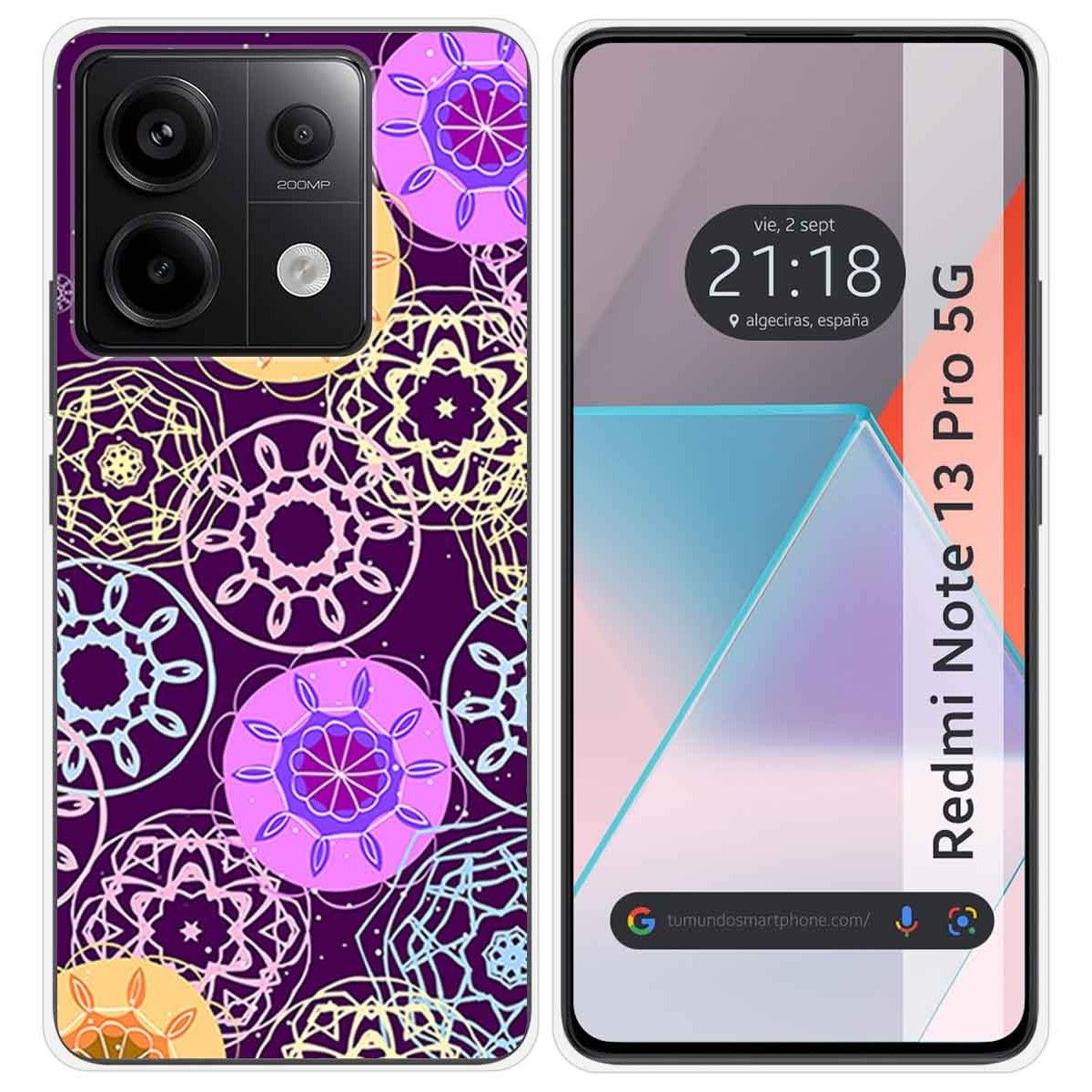 Funda Silicona para Xiaomi Redmi Note 13 Pro 5G diseño Radial Dibujos