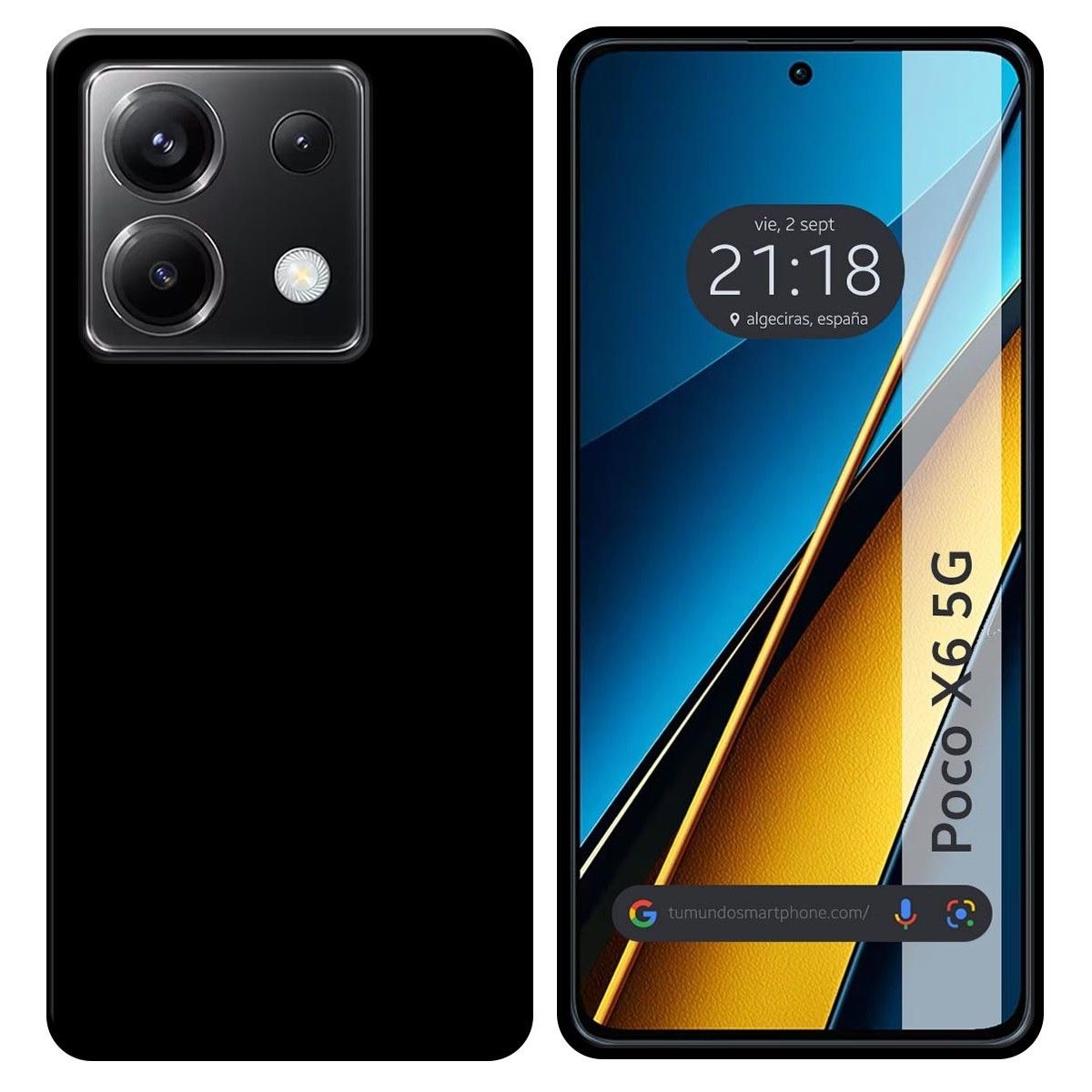 Funda Silicona Gel TPU Negra para Xiaomi Poco X6 5G