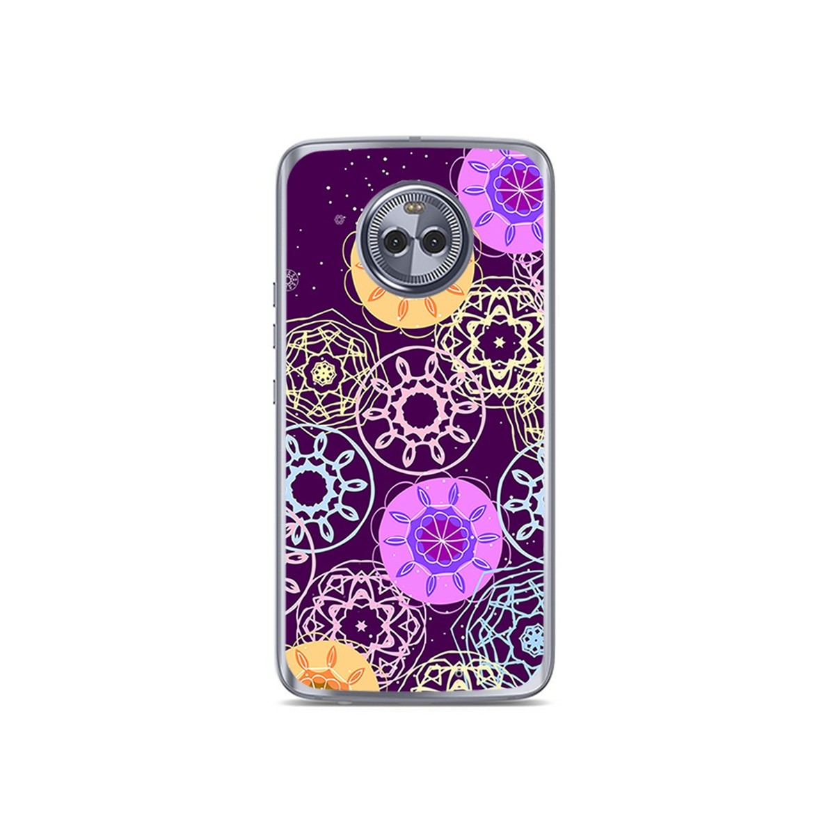Funda Gel Tpu para Motorola Moto X4 Diseño Radial Dibujos