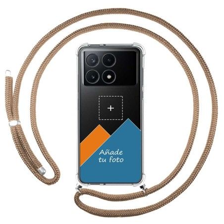 Personaliza tu Funda Colgante Transparente para Xiaomi Poco X6 Pro 5G con Cordon Camel Dibujo Personalizada