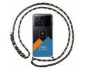 Personaliza tu Funda Colgante Transparente para Xiaomi Poco X6 Pro 5G con Cordon Verde / Dorado Dibujo Personalizada