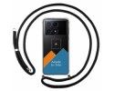 Personaliza tu Funda Colgante Transparente para Xiaomi Poco X6 Pro 5G con Cordon Negro Dibujo Personalizada