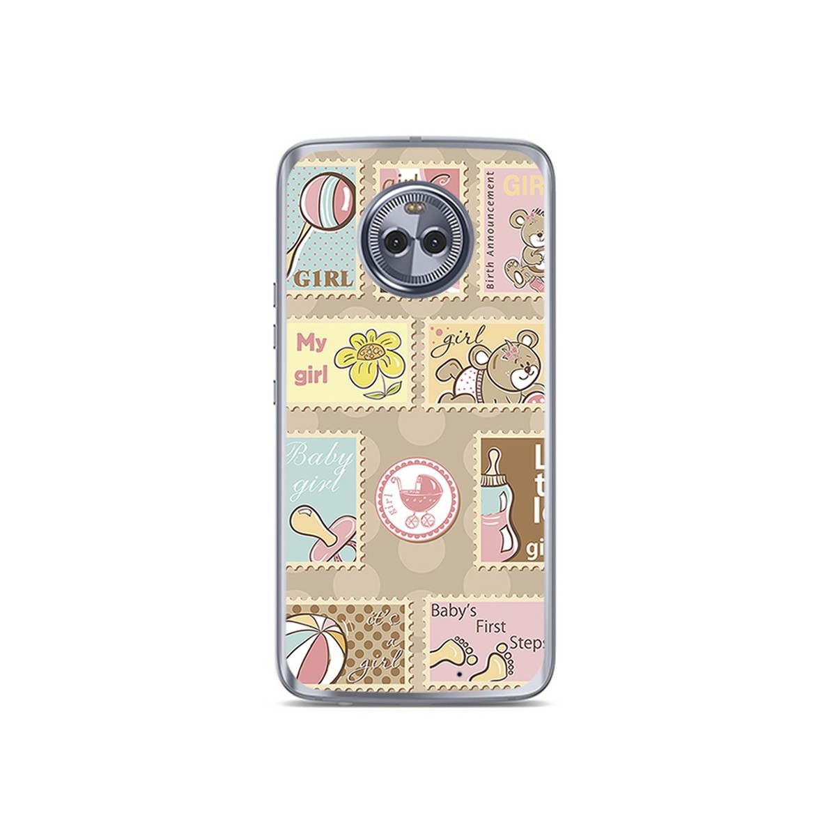 Funda Gel Tpu para Motorola Moto X4 Diseño Sellos Dibujos