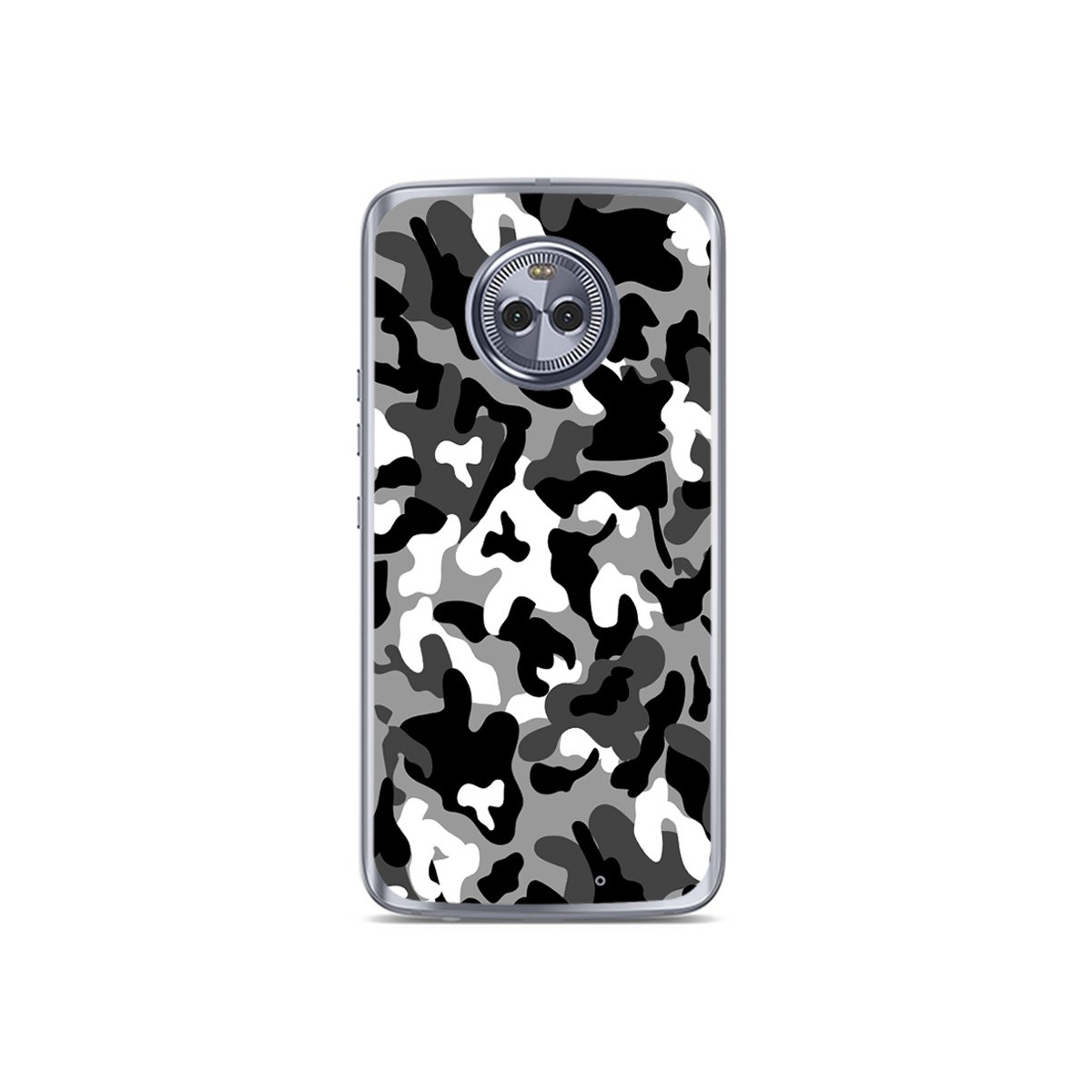 Funda Gel Tpu para Motorola Moto X4 Diseño Snow Camuflaje Dibujos