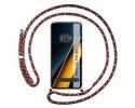 Funda Colgante Transparente para Xiaomi Poco X6 Pro 5G con Cordon Rosa / Dorado