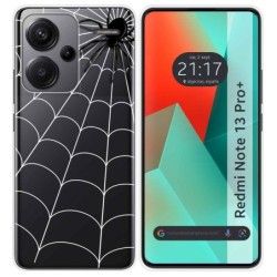 Funda Silicona Transparente para Xiaomi Redmi Note 13 Pro+ Plus 5G diseño Araña Dibujos