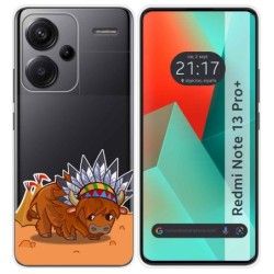 Funda Silicona Transparente para Xiaomi Redmi Note 13 Pro+ Plus 5G diseño Bufalo Dibujos