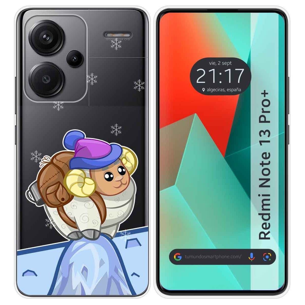 Funda Silicona Transparente para Xiaomi Redmi Note 13 Pro+ Plus 5G diseño Cabra Dibujos