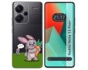Funda Silicona Transparente para Xiaomi Redmi Note 13 Pro+ Plus 5G diseño Conejo Dibujos