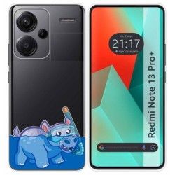 Funda Silicona Transparente para Xiaomi Redmi Note 13 Pro+ Plus 5G diseño Hipo Dibujos