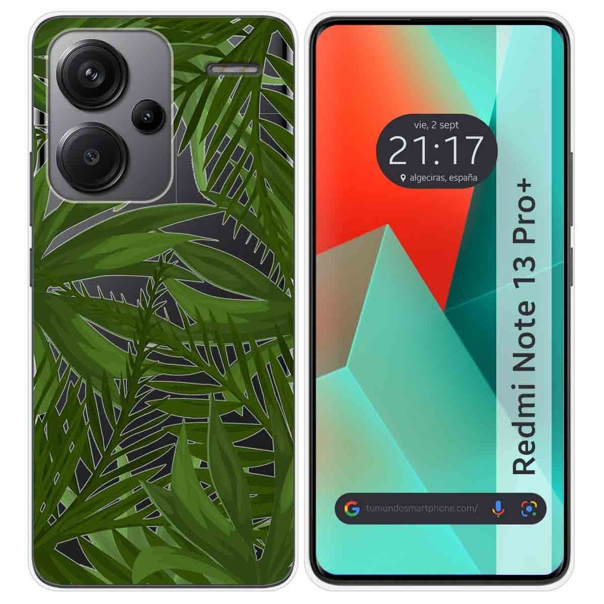 Funda Silicona Transparente para Xiaomi Redmi Note 13 Pro+ Plus 5G diseño Jungla Dibujos