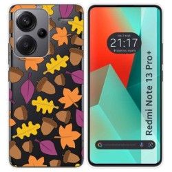 Funda Silicona Transparente para Xiaomi Redmi Note 13 Pro+ Plus 5G diseño Otoño Dibujos