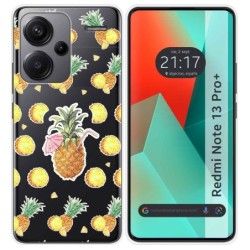 Funda Silicona Transparente para Xiaomi Redmi Note 13 Pro+ Plus 5G diseño Piña Dibujos
