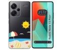 Funda Silicona Transparente para Xiaomi Redmi Note 13 Pro+ Plus 5G diseño Playa Dibujos