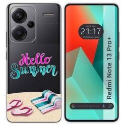 Funda Silicona Transparente para Xiaomi Redmi Note 13 Pro+ Plus 5G diseño Summer Dibujos
