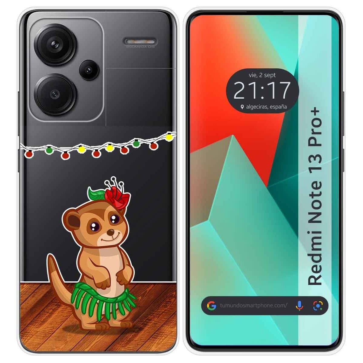 Funda Silicona Transparente para Xiaomi Redmi Note 13 Pro+ Plus 5G diseño Suricata Dibujos
