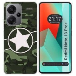 Funda Silicona para Xiaomi Redmi Note 13 Pro+ Plus 5G diseño Camuflaje 01 Dibujos