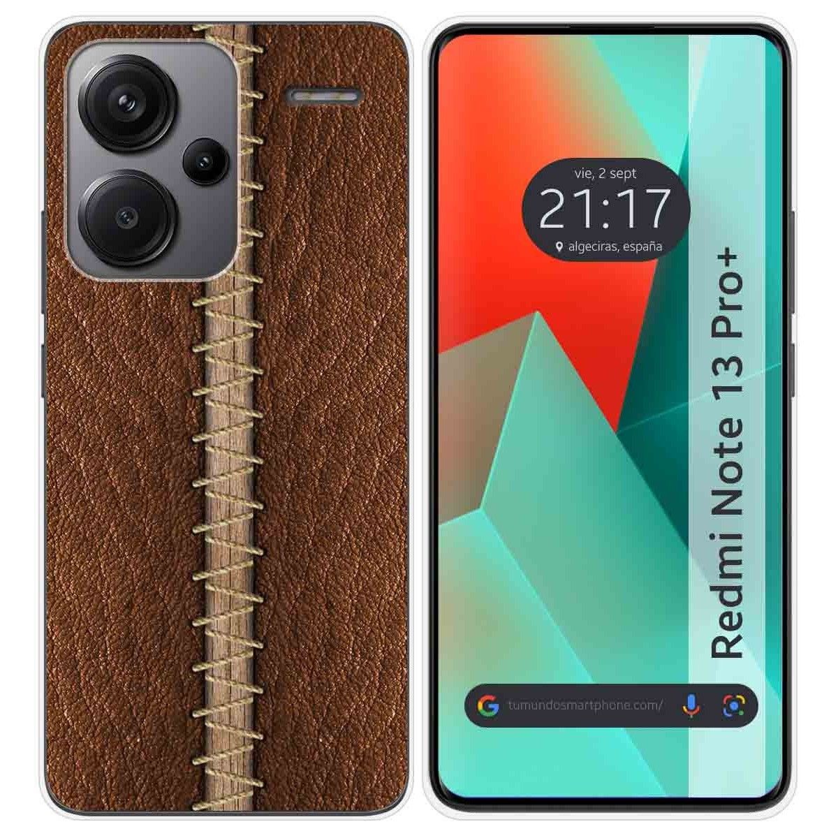 Funda Silicona para Xiaomi Redmi Note 13 Pro+ Plus 5G diseño Cuero 01 Dibujos