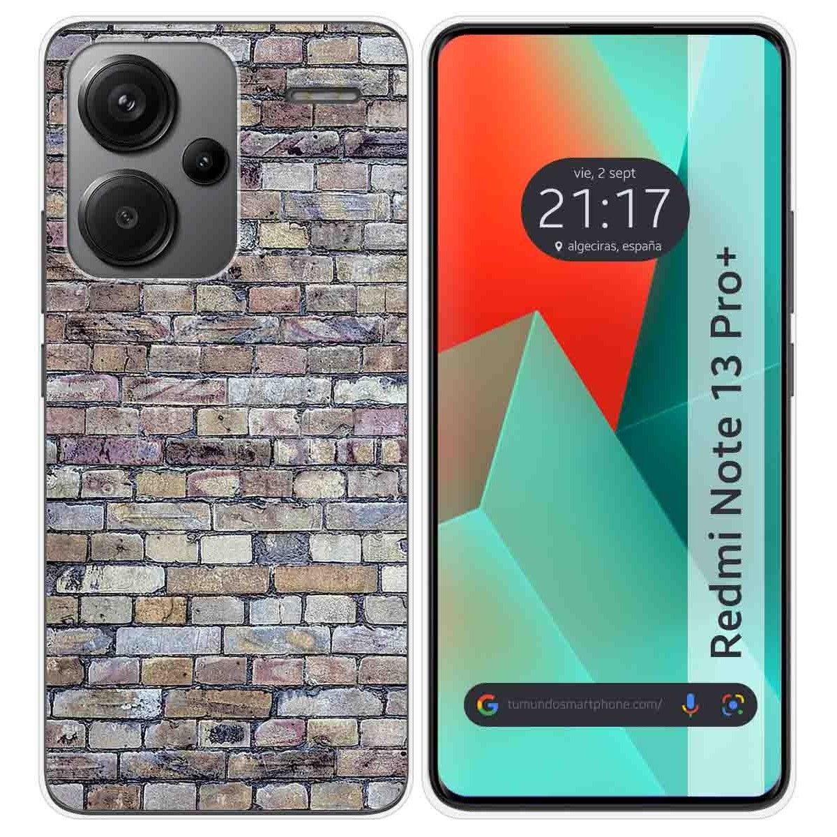 Funda Silicona para Xiaomi Redmi Note 13 Pro+ Plus 5G diseño Ladrillo 02 Dibujos