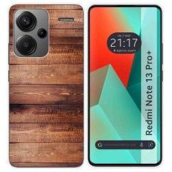 Funda Silicona para Xiaomi Redmi Note 13 Pro+ Plus 5G diseño Madera 02 Dibujos