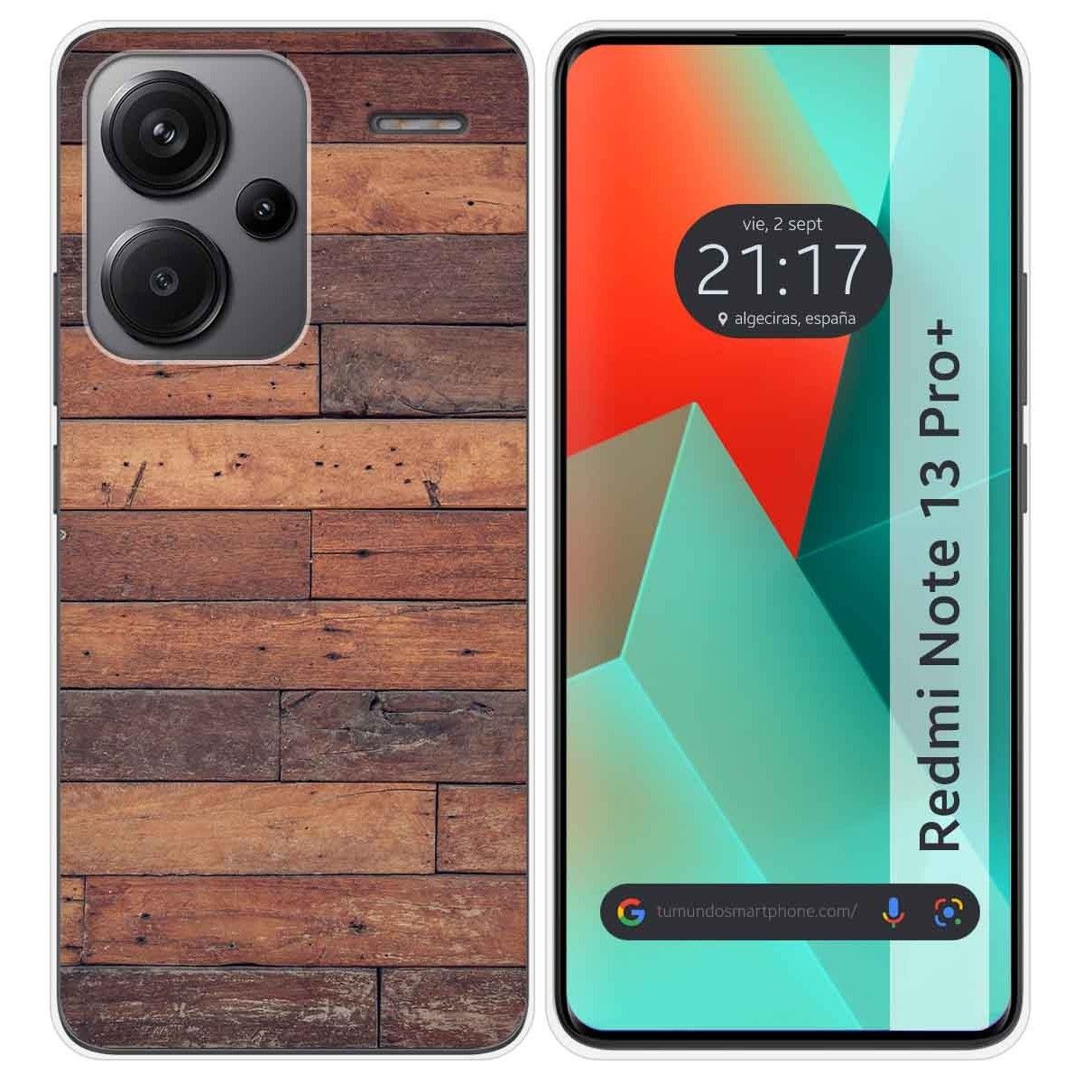 Funda Silicona para Xiaomi Redmi Note 13 Pro+ Plus 5G diseño Madera 03 Dibujos