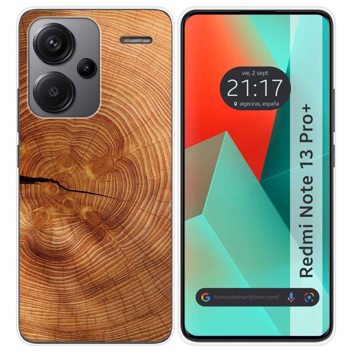 Funda Silicona para Xiaomi Redmi Note 13 Pro+ Plus 5G diseño Madera 04 Dibujos